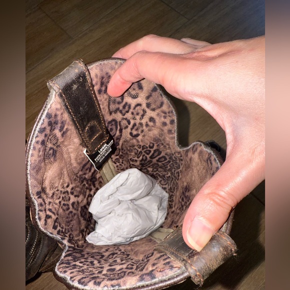 Genuine leather Laredo boots brown & turquoise snip toe heel distressed boot - Picture 8 of 11